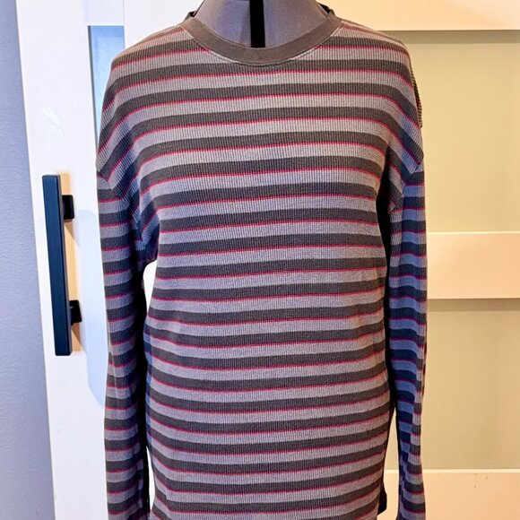 Vintage VANS LONG SLEEVE‎ Striped THERMAL XXL 05/2010 - Picture 1 of 10